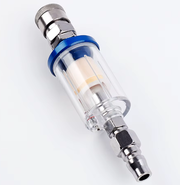 Spray Gun Air Compressor Kit - 1/4 Inch Thread Clear Water Trap