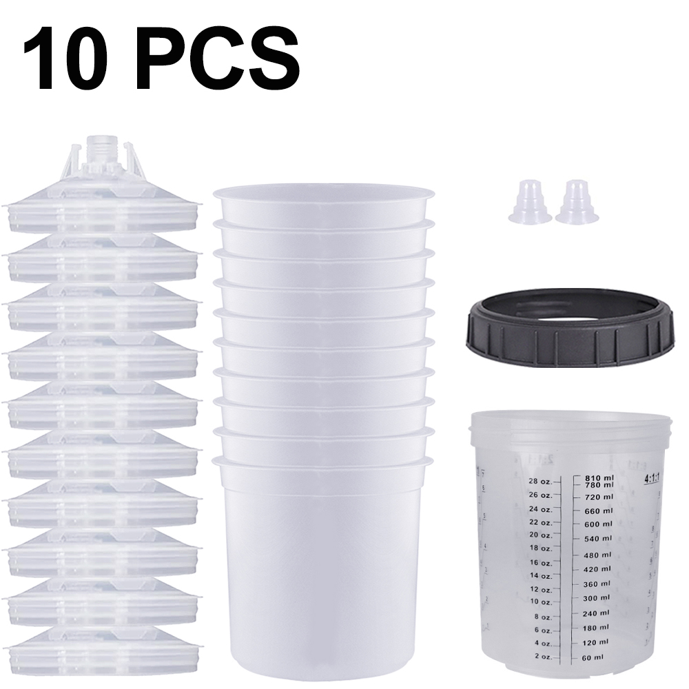 Hvlp Spray Gun Gravity Feed - 10 Pieces/Set HVLP Spray Gun Cup
