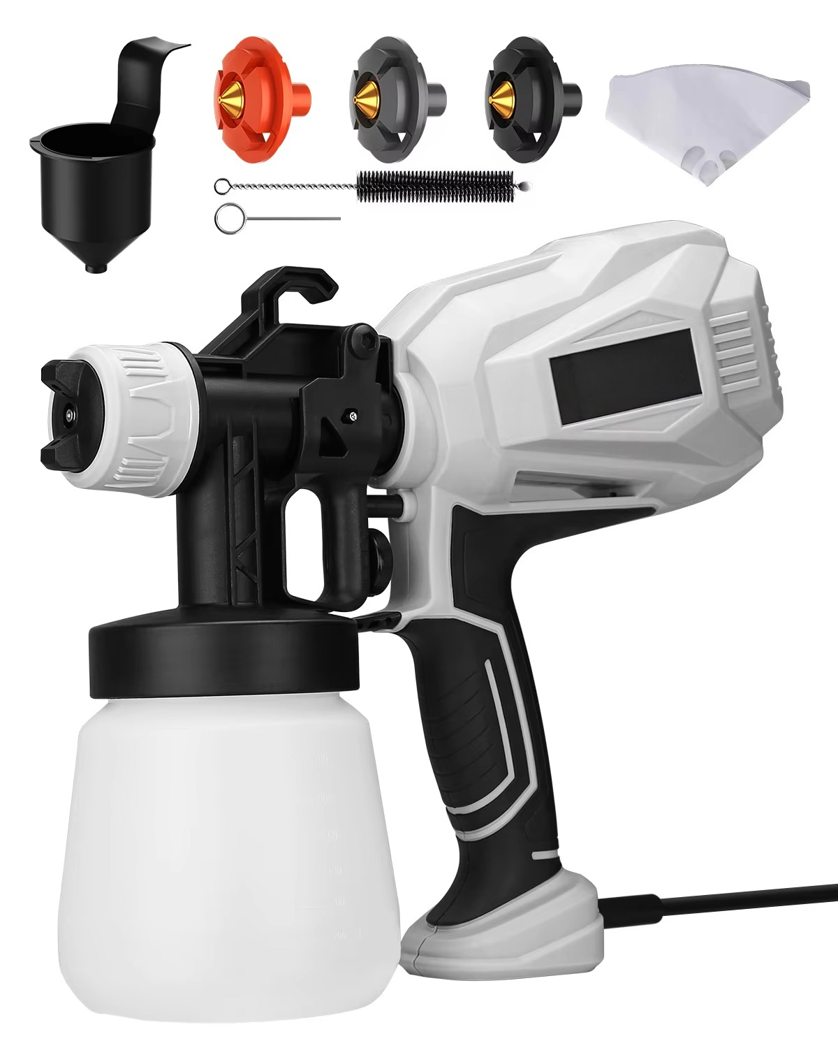 Electric Paint Sprayer 800W - 800W Electric Paint Sprayer, Adjustable Flow,