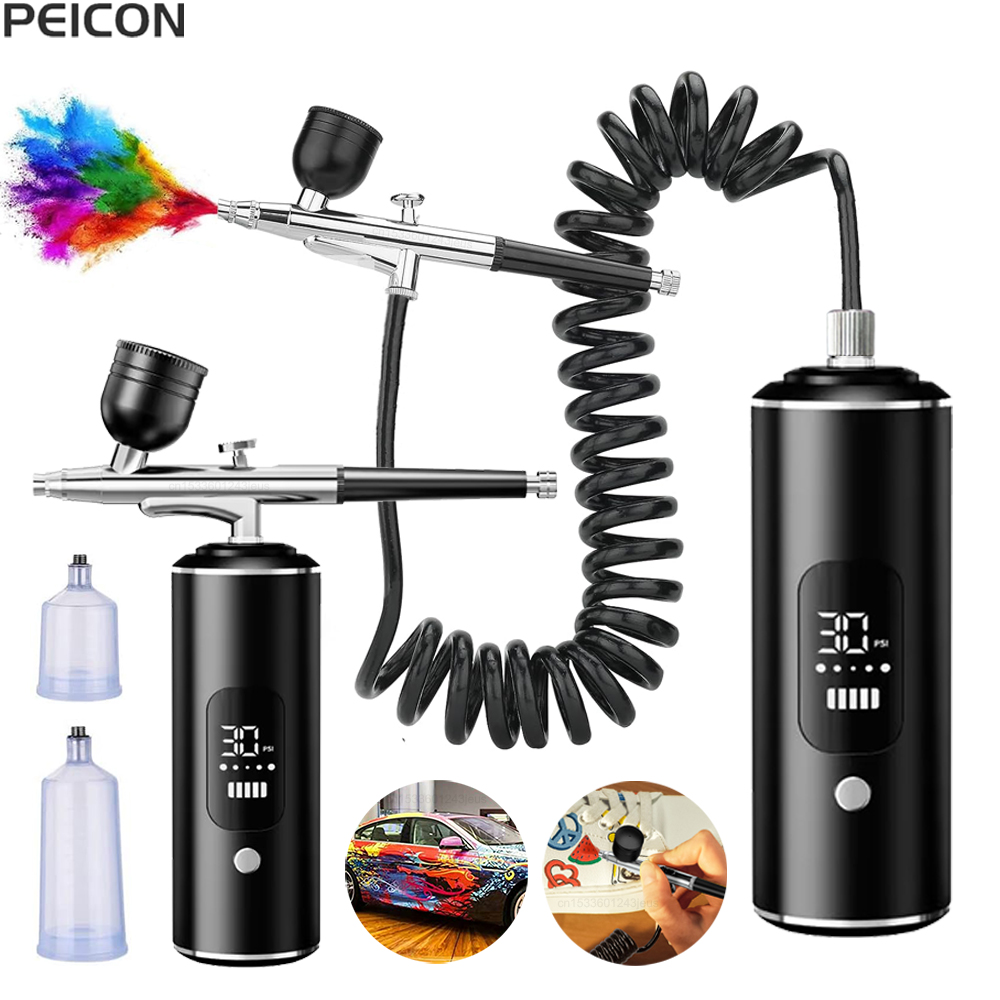 Airbrush Kit Compressor - Airbrush with Compressor Portable Airbrush Painting