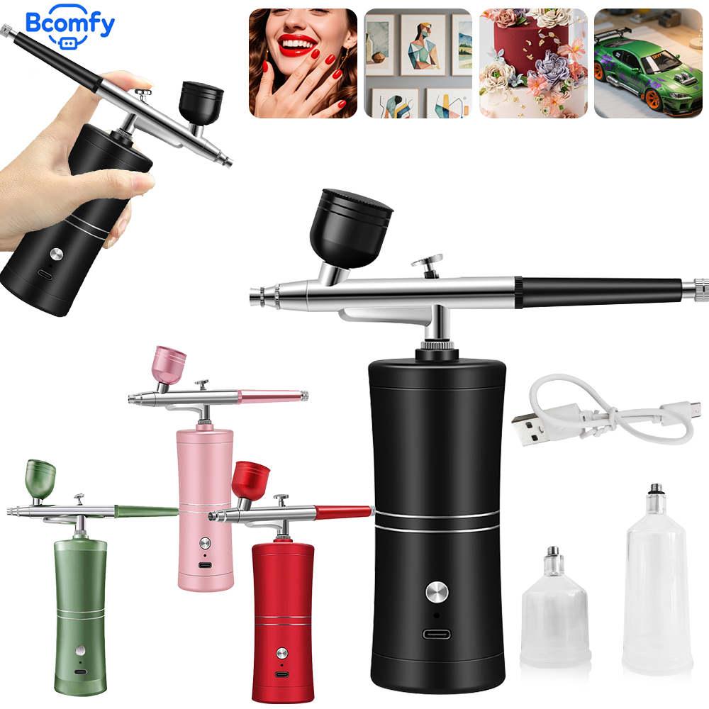 Airbrush Kit Compressor - Airbrush Nail with Compressor Cordless Portable