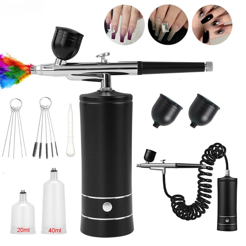 Airbrush Kit Compressor - Airbrush Nail Art Painting Kit with