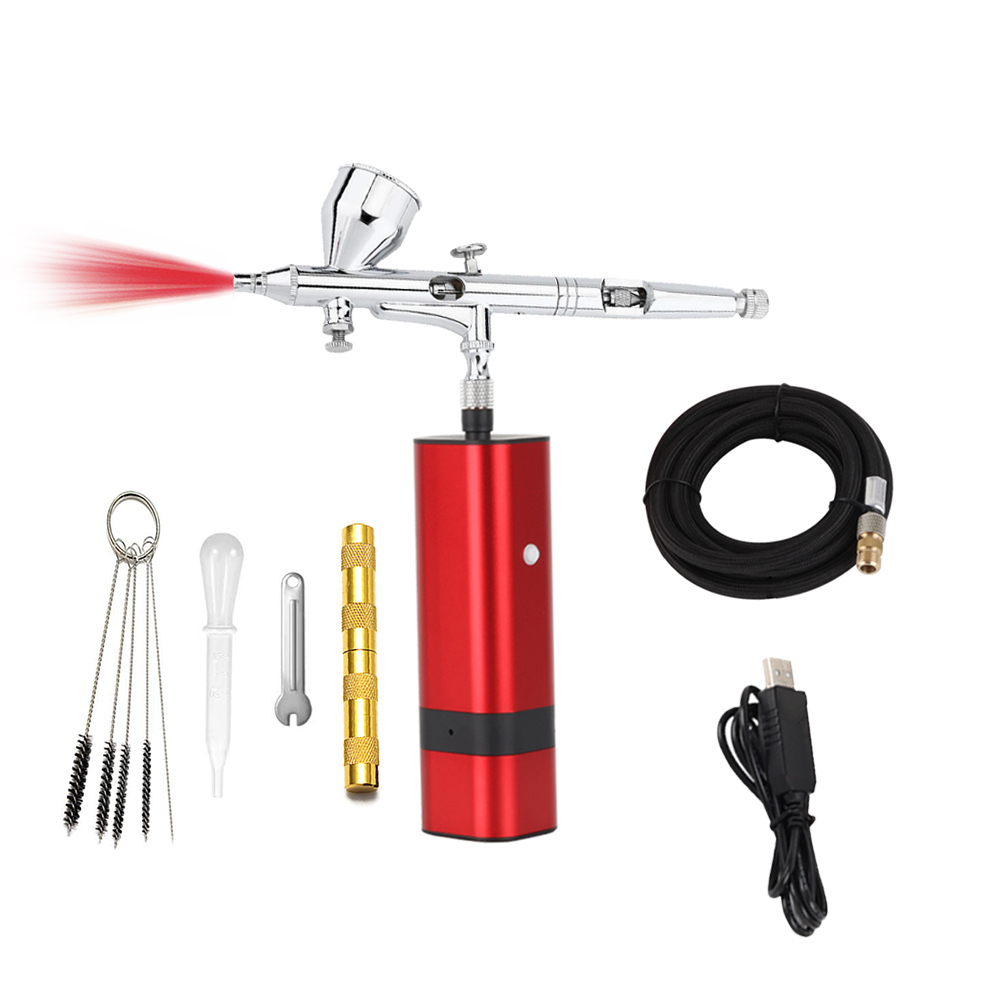 Spray Gun Air Compressor Kit - RIBO TM80S-180W Wholesale Cordless Airbrush Small