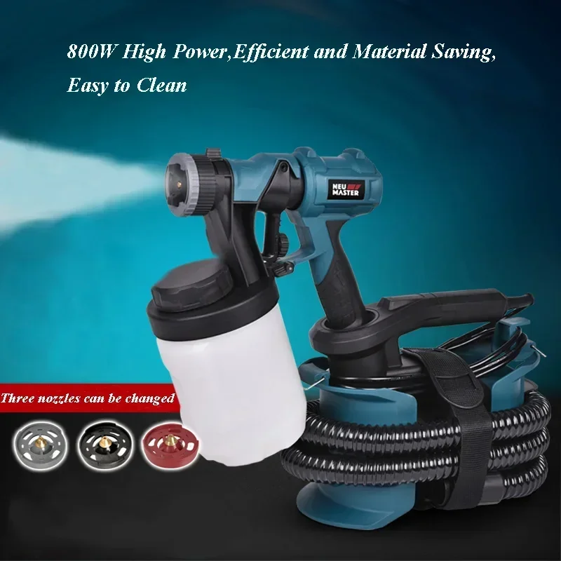 Electric Paint Sprayer 800W - New 2.5mm Nozzle Spray Gun 800W