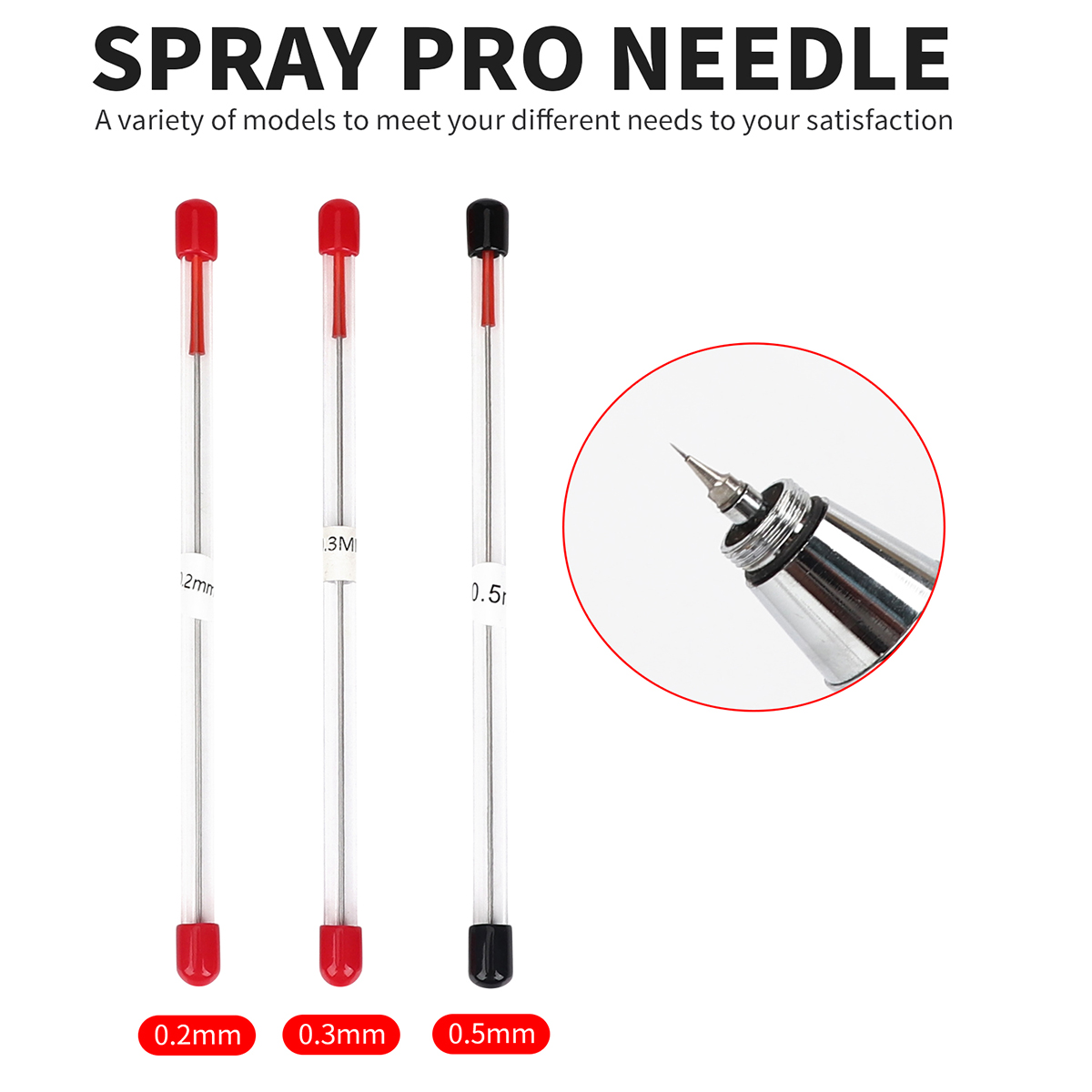 3pcs set 0.2/0.3/0.5mm Airbrus - Hvlp Spray Gun Gravity Feed recension och pris