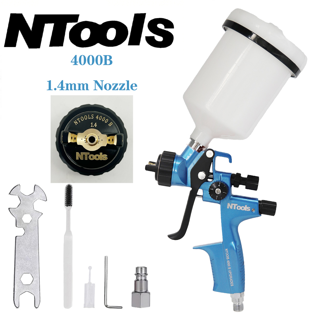 NTOOLS 4000B 1.3 caliber and 1 - Hvlp Spray Gun Gravity Feed recension och pris