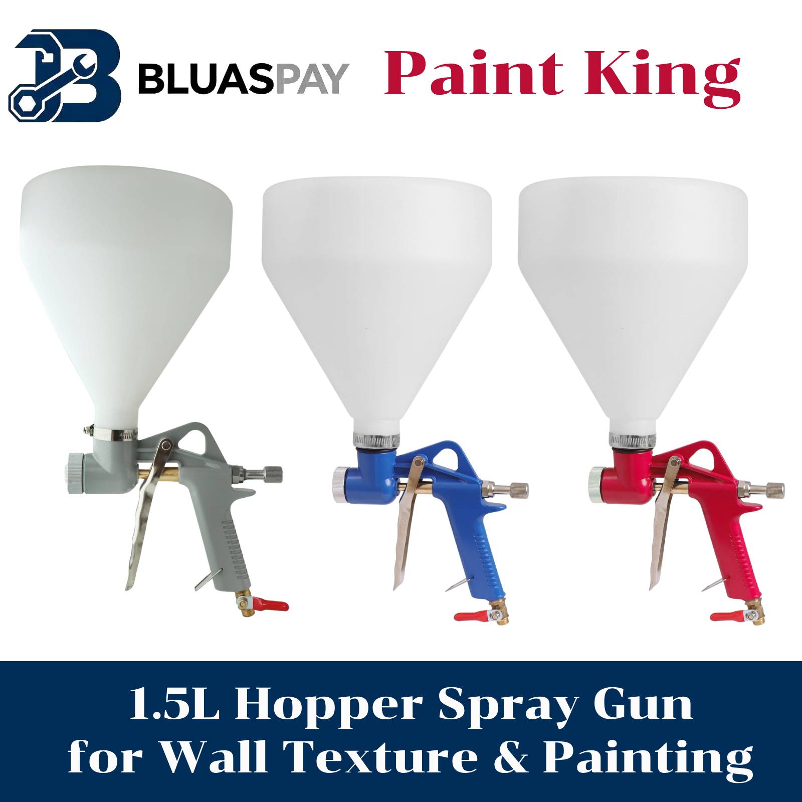 BLUASPAY 1.5L Air Hopper Spray - Texture Spray Hopper Gun recension och pris