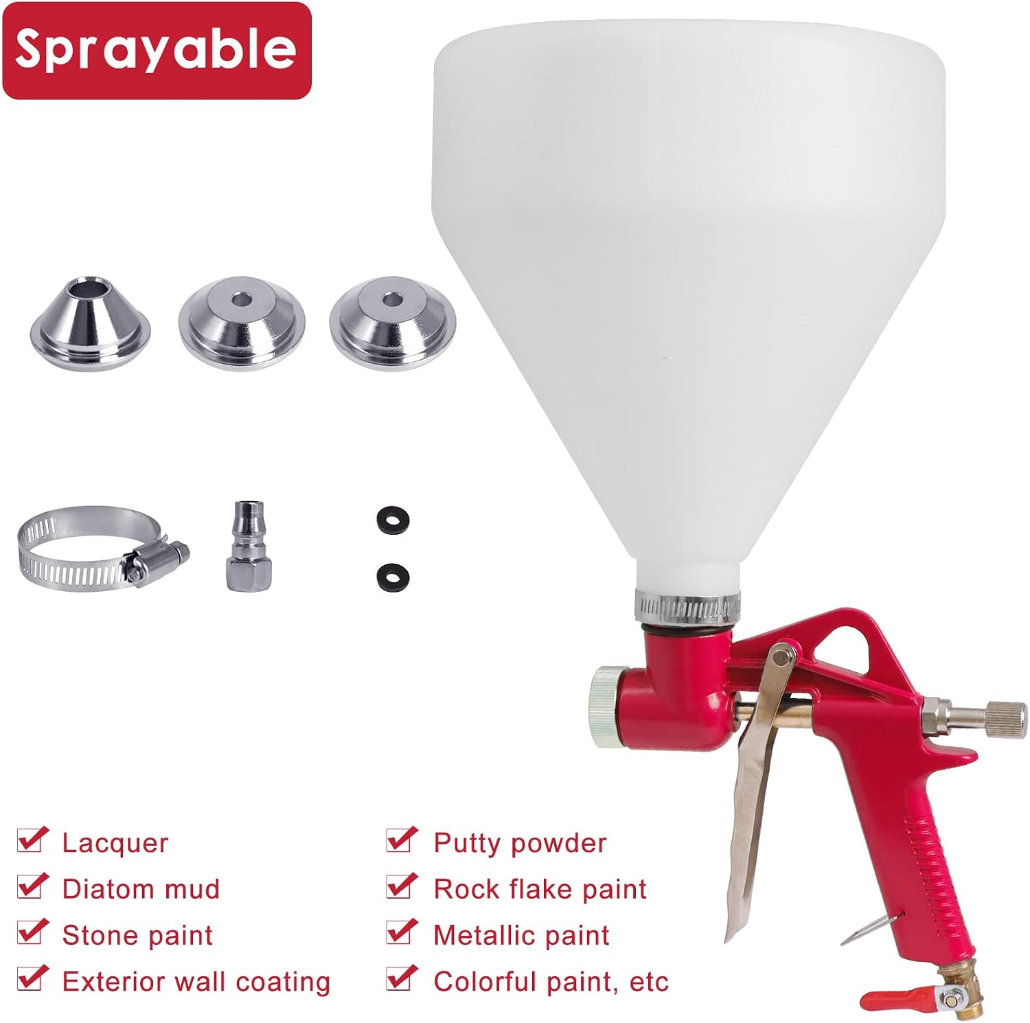 BLUASPAY 1.5L Air Hopper Spray - Texture Spray Hopper Gun recension och pris