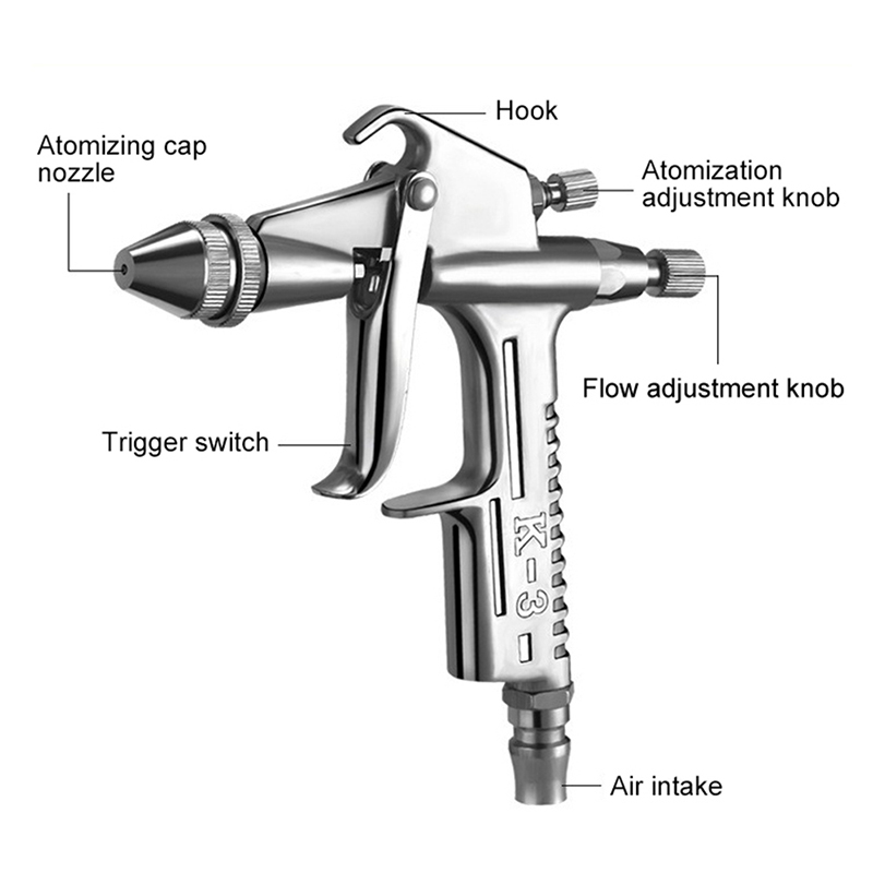 K-3 Mini Paint Air Spray Gun 0 - Hvlp Spray Gun Gravity Feed recension och pris