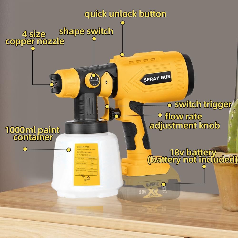 Paint Sprayer for Dewalt 20V M - Cordless Paint Sprayer 20V recension och pris