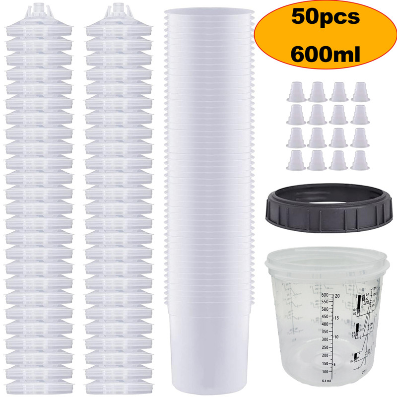 50Pcs/Set Spray Gun Paint Mixi - Hvlp Spray Gun Gravity Feed recension och pris