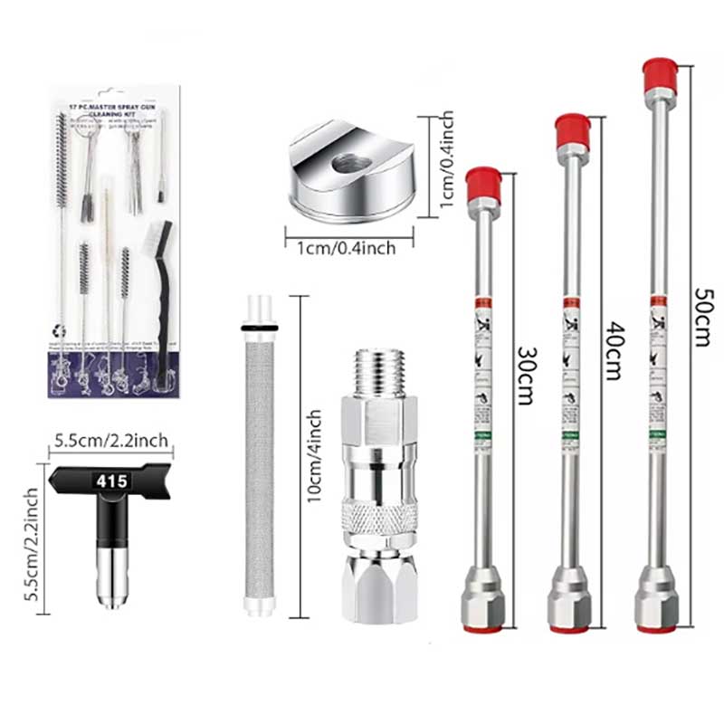 17 Pcs Airless Paint Sprayer G - Paint Sprayer Extension Pole recension och pris