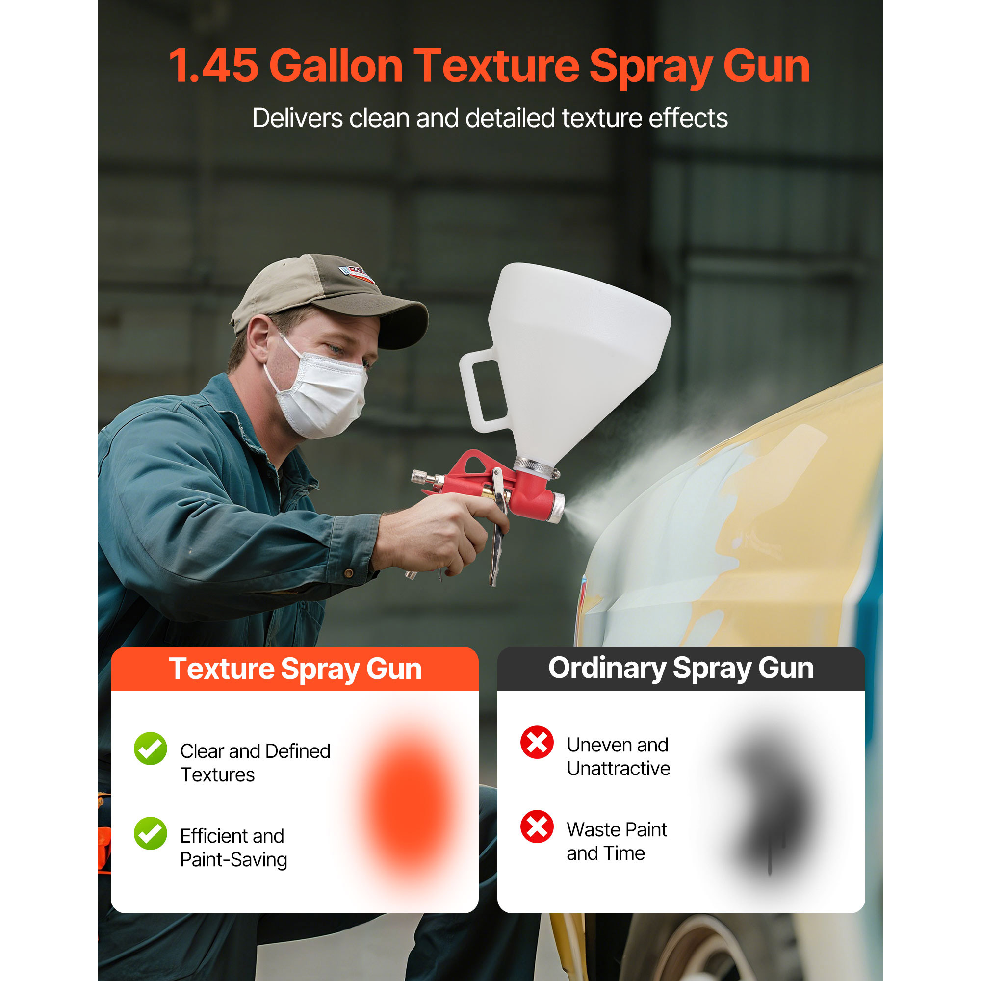 SucceBuy Air Texture Spray Gun - Texture Spray Hopper Gun recension och pris