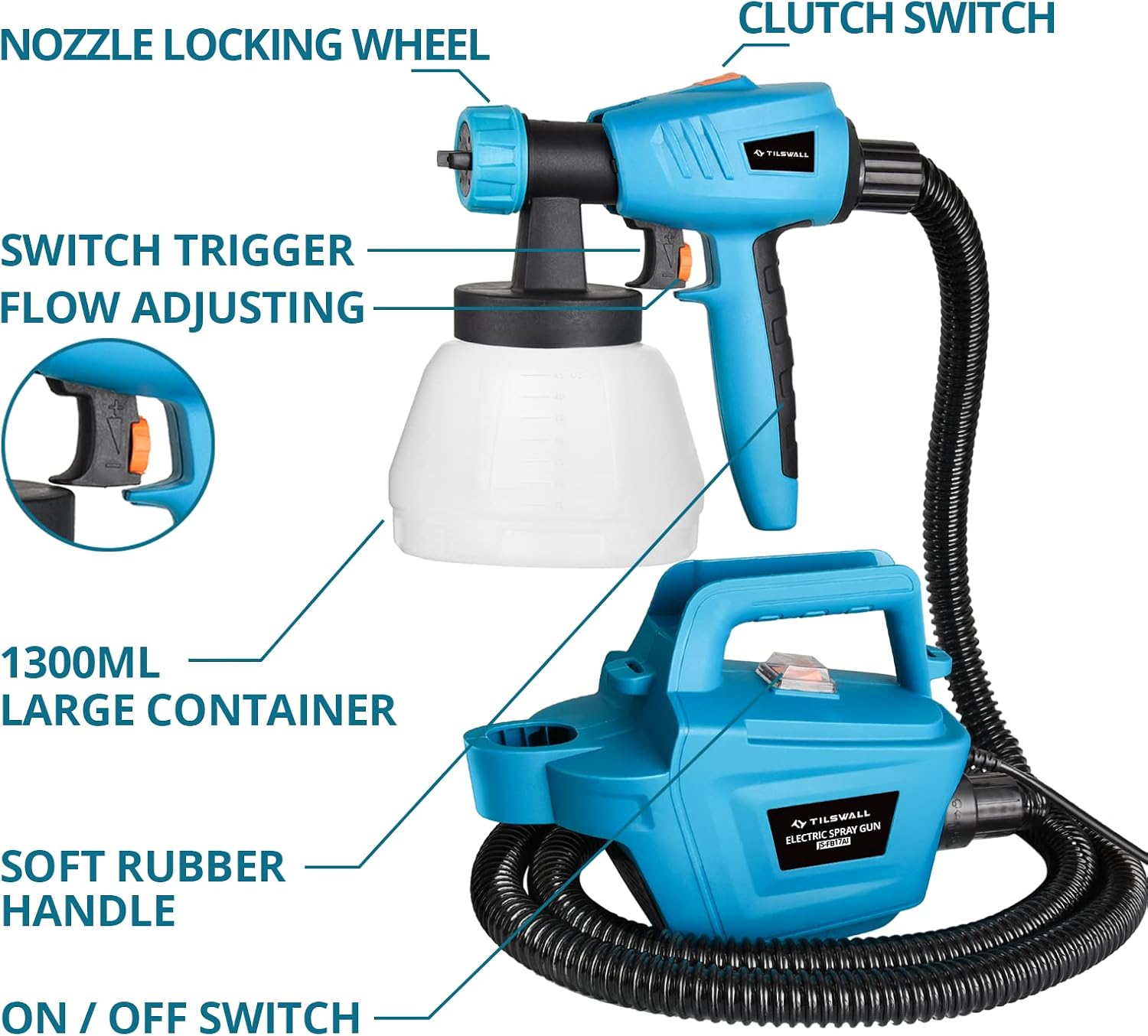 800W HVLP Electric Paint Spray - Electric Paint Sprayer 800W recension och pris