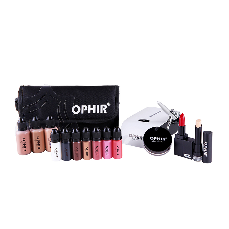 OPHIR Pro Makeup Set 0.3mm Air - Airbrush Kit Compressor recension och pris