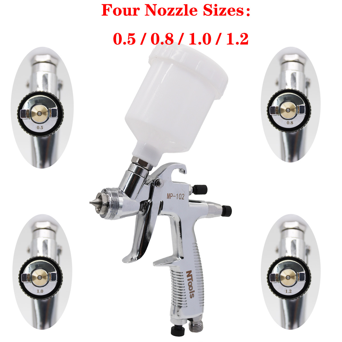 Mini Spray Gun 0.5/0.8/1.0/1.2 - Hvlp Spray Gun Gravity Feed recension och pris