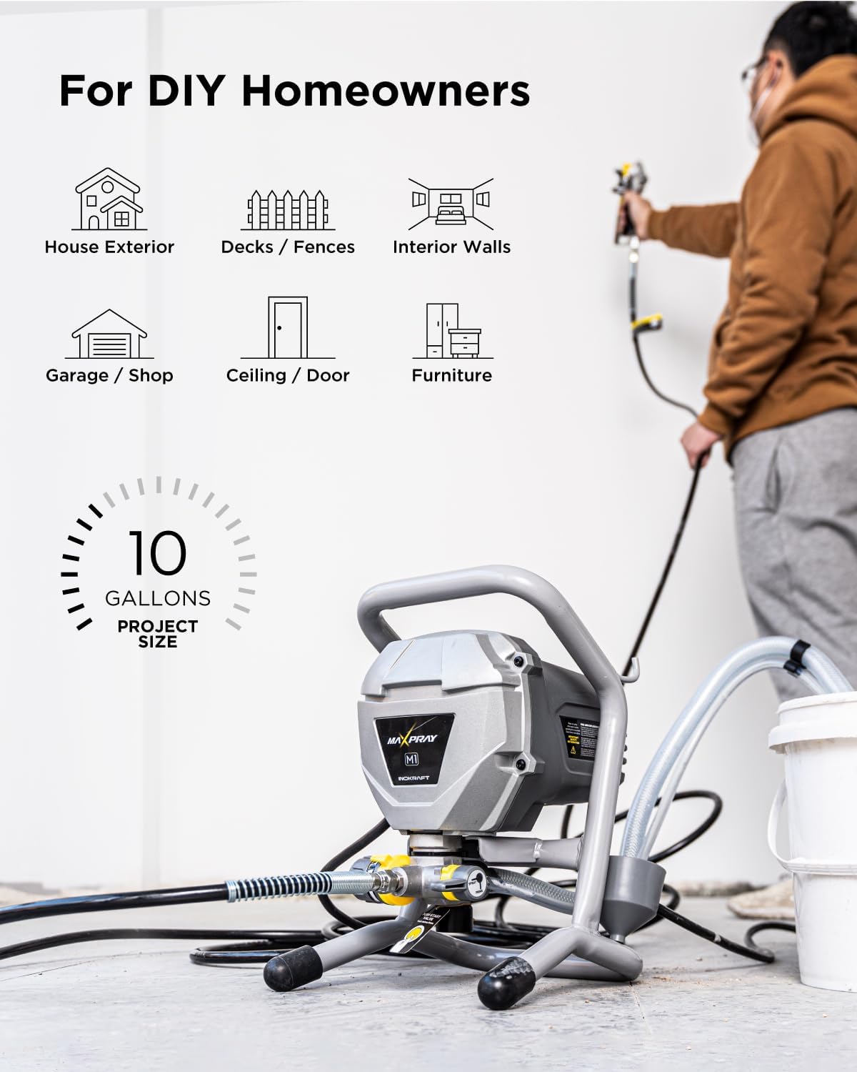 3000 PSI 550W Airless Paint Sp - Paint Sprayer For Fence Deck recension och pris