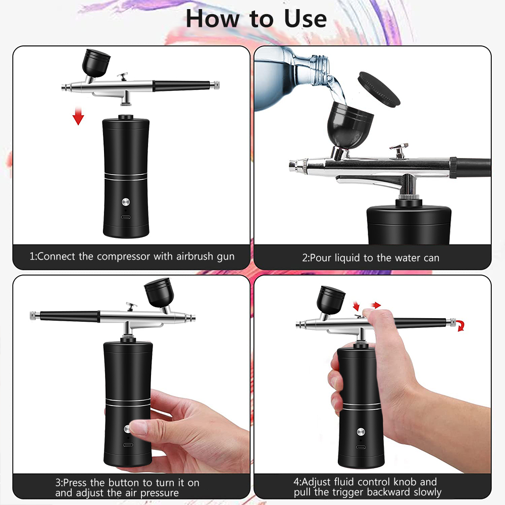 Airbrush Nail with Compressor  - Airbrush Kit Compressor recension och pris