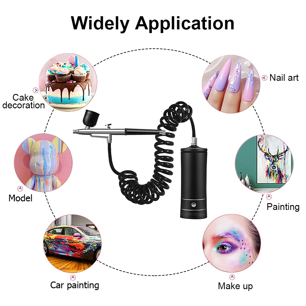 Cordless Airbrush Kit with Com - Spray Gun Air Compressor Kit recension och pris