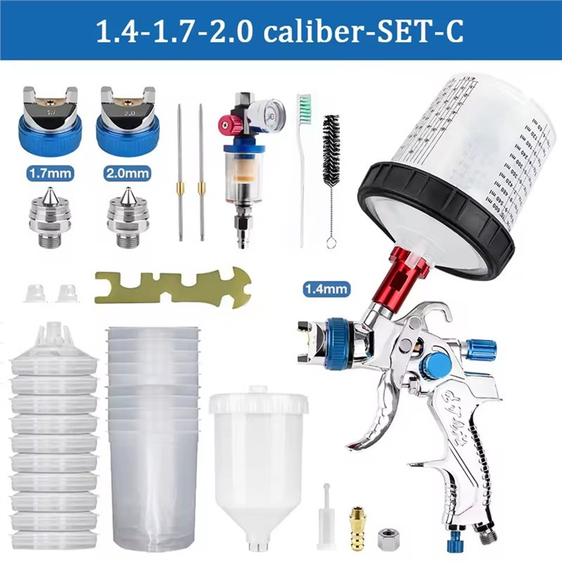 Happy New- HVLP Spray Gun 1.4+ - Spray Gun Cleaning Kit recension och pris