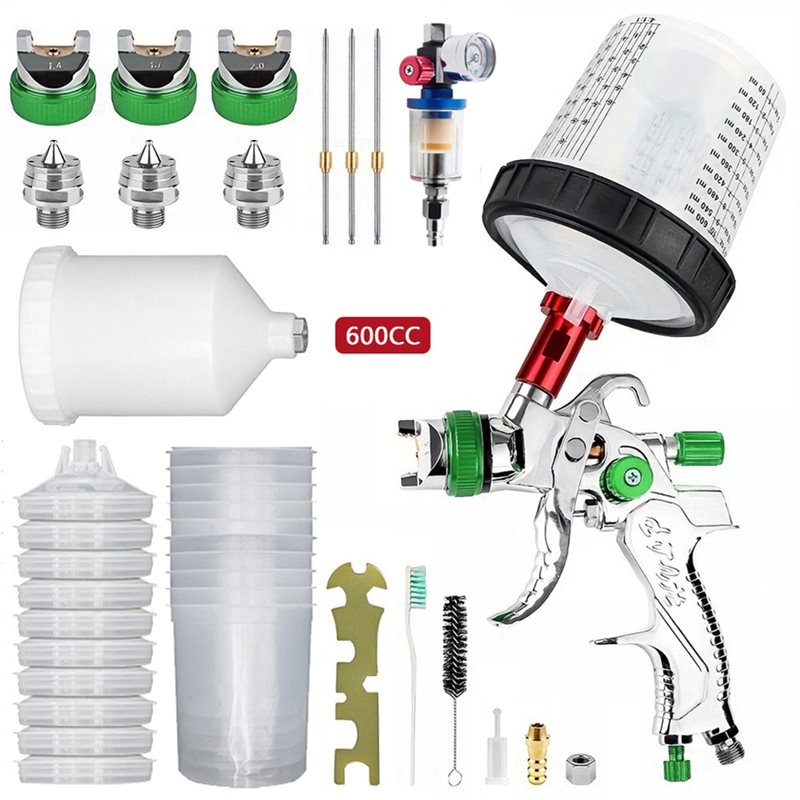 Happy New- HVLP Spray Gun 1.4+ - Spray Gun Cleaning Kit recension och pris