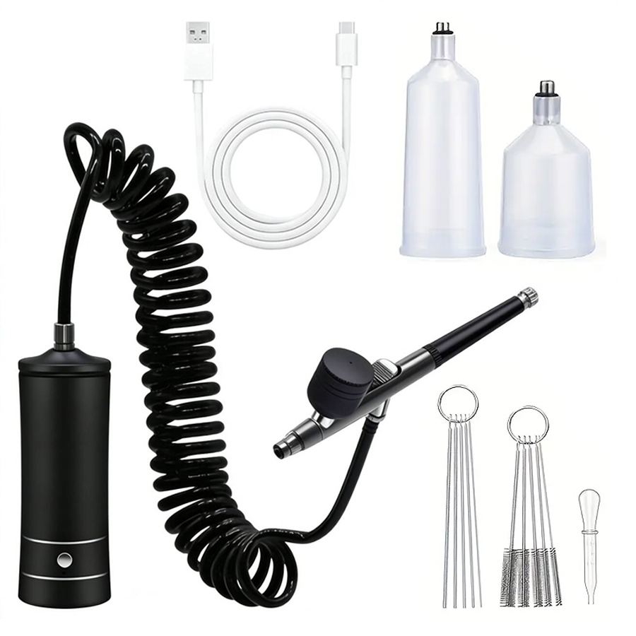 Portable Airbrush Kit With Com - Spray Gun Air Compressor Kit recension och pris