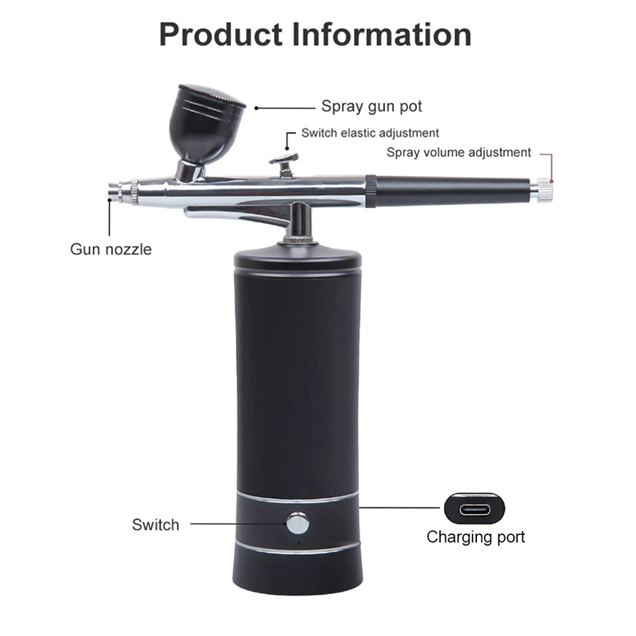 Portable Airbrush Kit With Com - Spray Gun Air Compressor Kit recension och pris