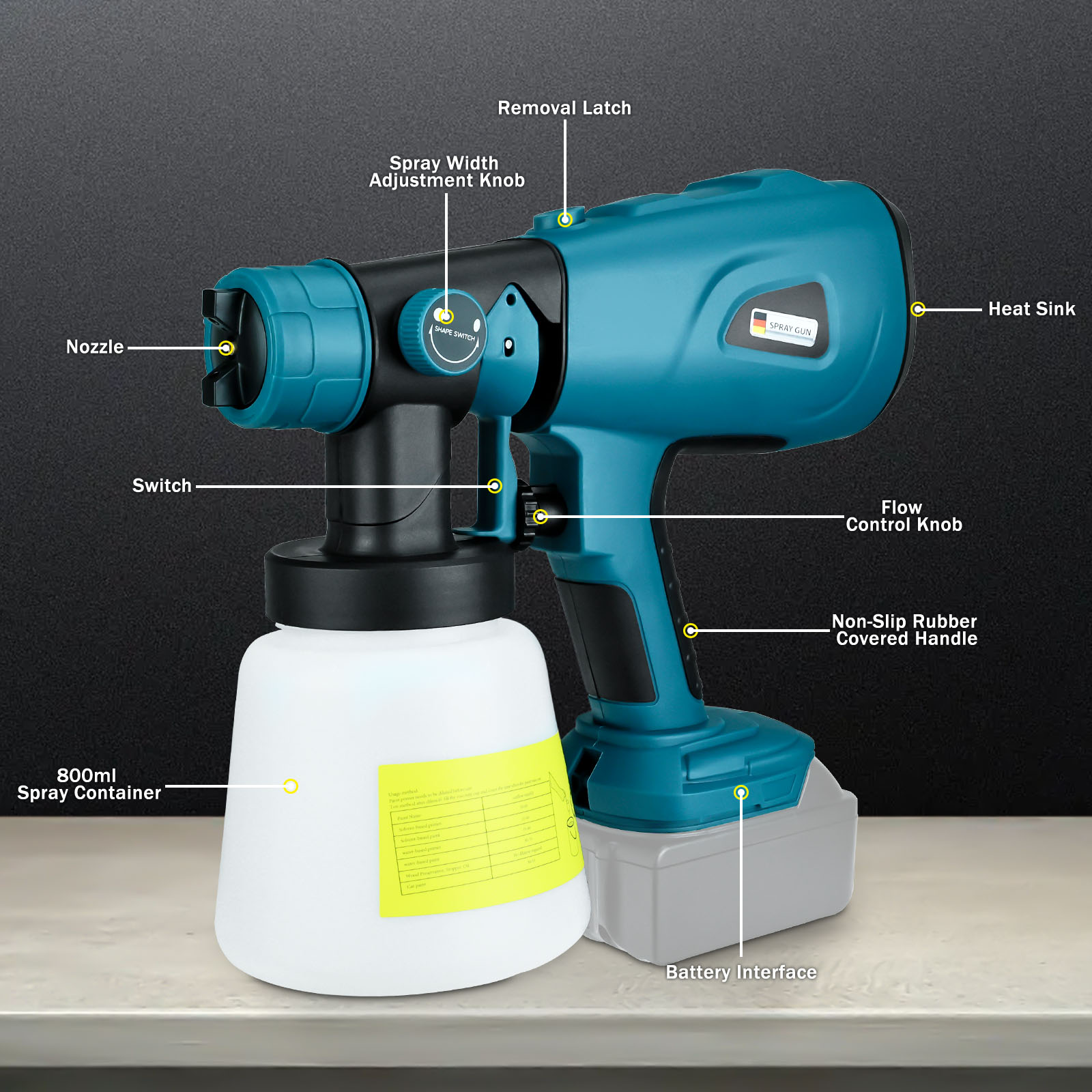 1000ML Cordless Paint Sprayer  - Cordless Paint Sprayer 20V recension och pris